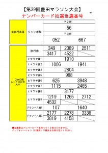 ○ゼッケン抽選当選番号掲示用（第39回）-001